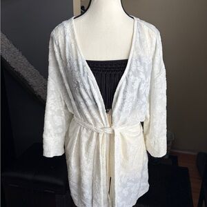 White Lace Kimono Cardigan